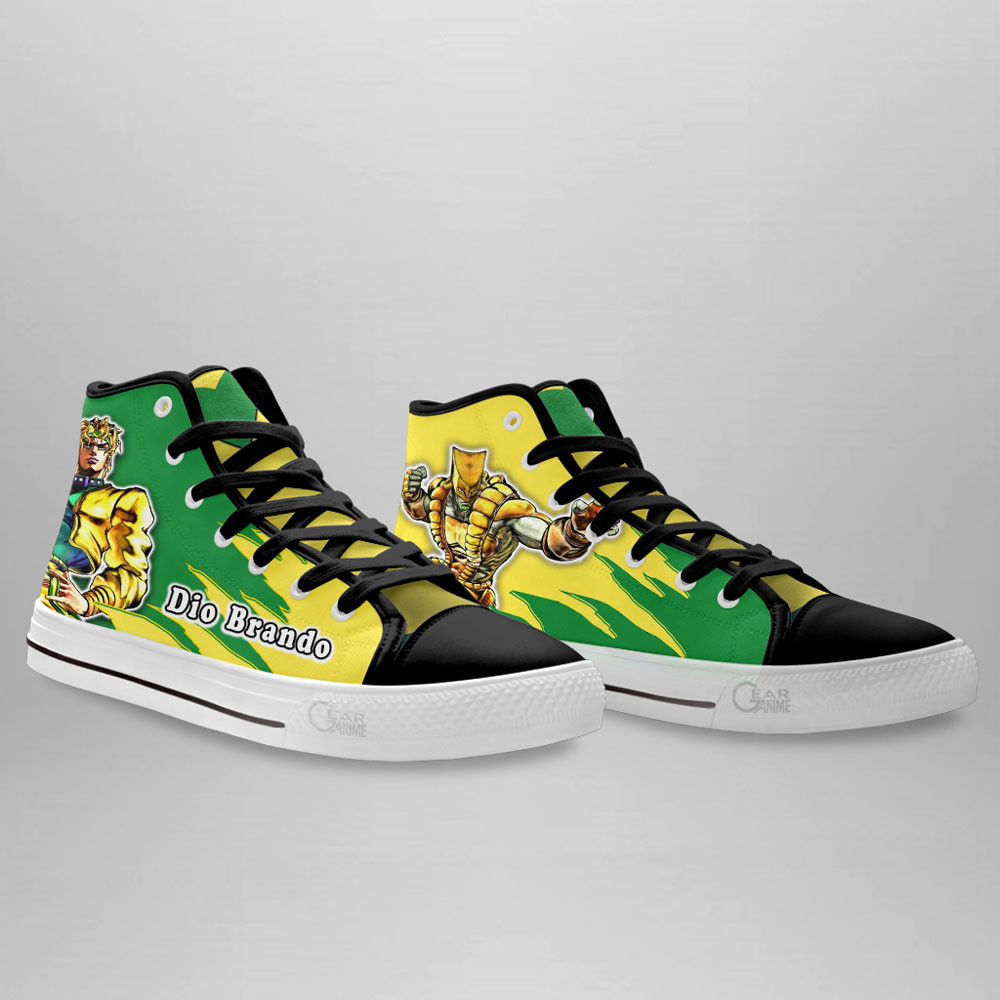 Dio Brando High Top Shoes Custom JoJo’s Bizarre Adventure Anime Sneakers