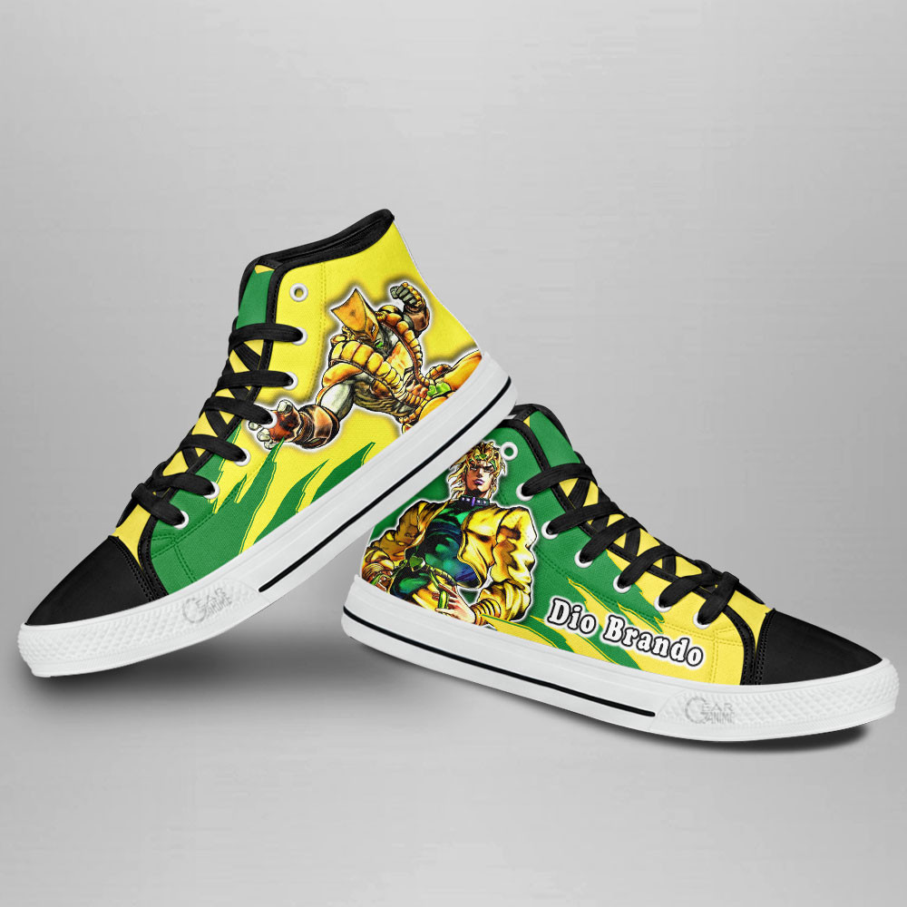 Dio Brando High Top Shoes Custom JoJo’s Bizarre Adventure Anime Sneakers