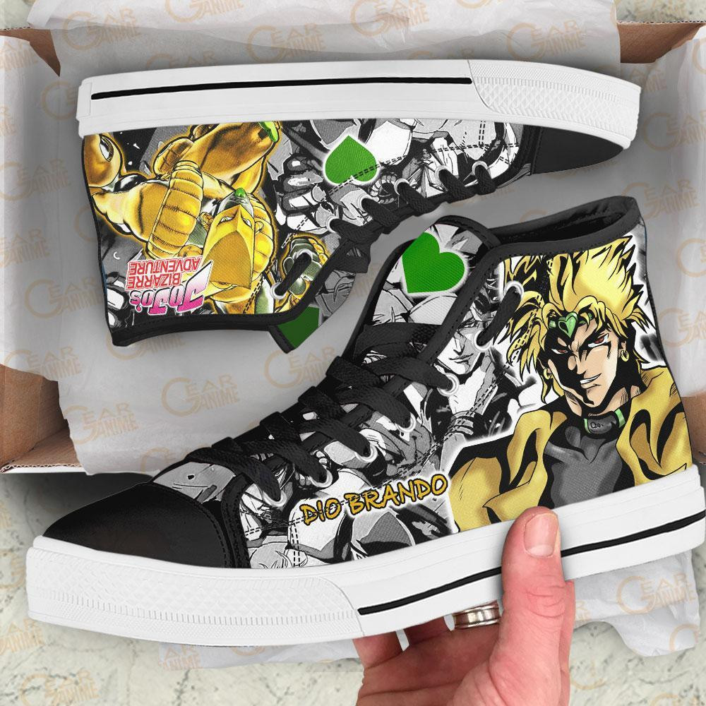 Dio Brando High Top Shoes Custom Manga Anime Jojo’s Birraze Adventure Sneakers