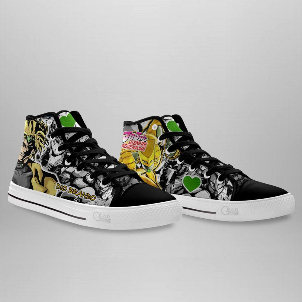Dio Brando High Top Shoes Custom Manga Anime Jojo’s Birraze Adventure Sneakers