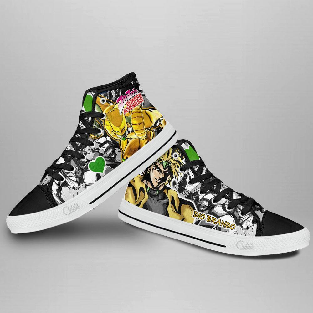 Dio Brando High Top Shoes Custom Manga Anime Jojo’s Birraze Adventure Sneakers