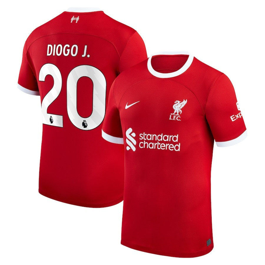 Diogo Jota 20 Liverpool 2023/24 Home Men Soccer Jersey – Red