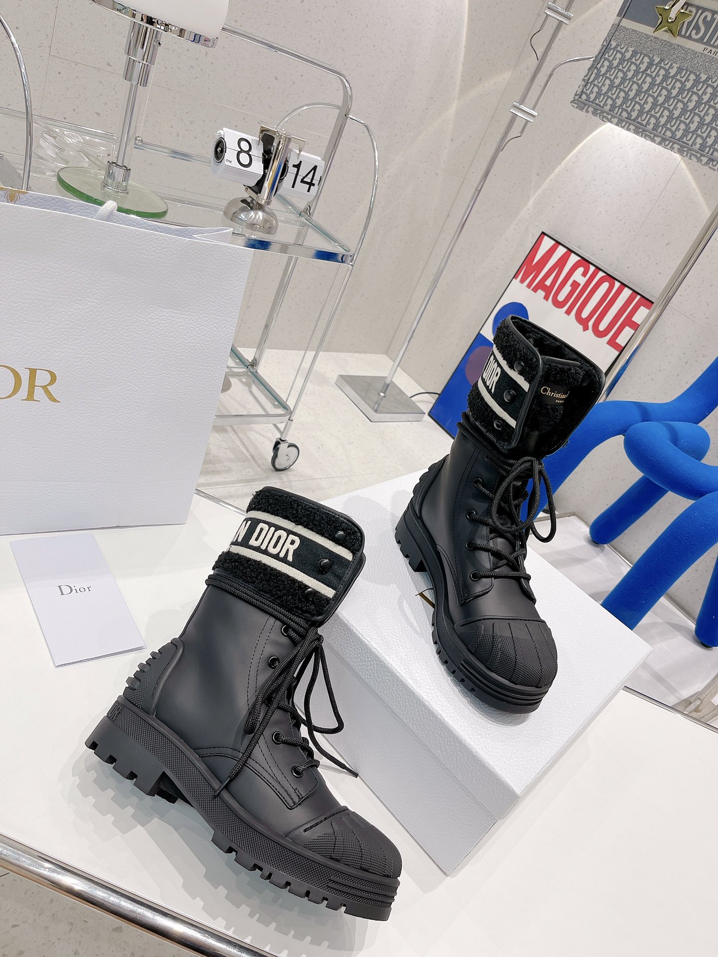 Dior CD D-Major Ankle Boots Black For Women KDI704VES_S20X