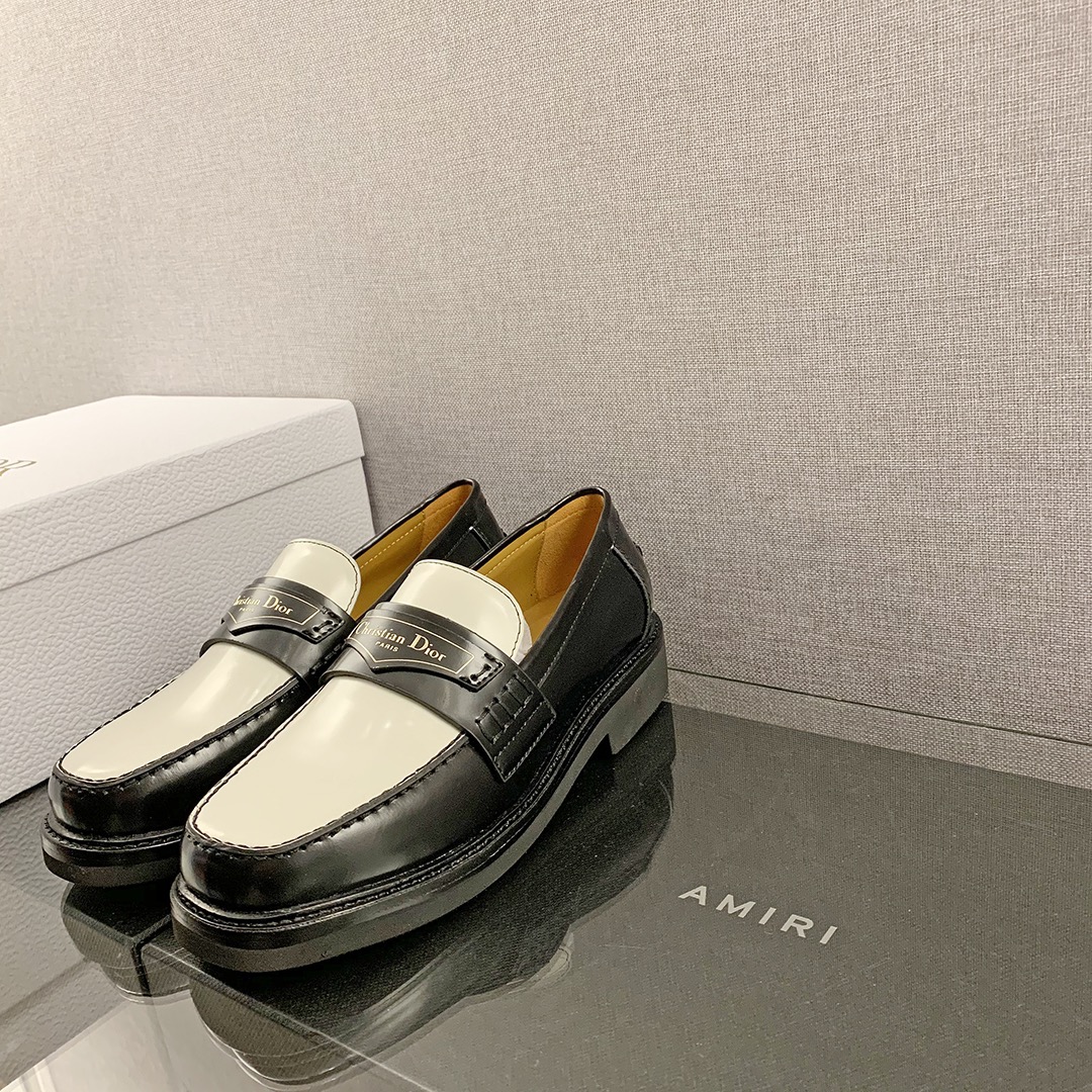Dior CD Dior Boy Loafer Black And White For Women KDB759ACA_S11X
