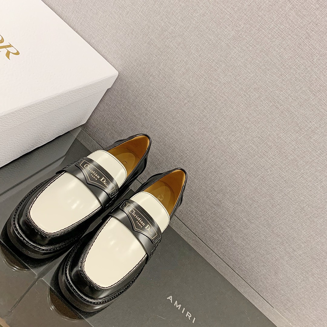 Dior CD Dior Boy Loafer Black And White For Women KDB759ACA_S11X