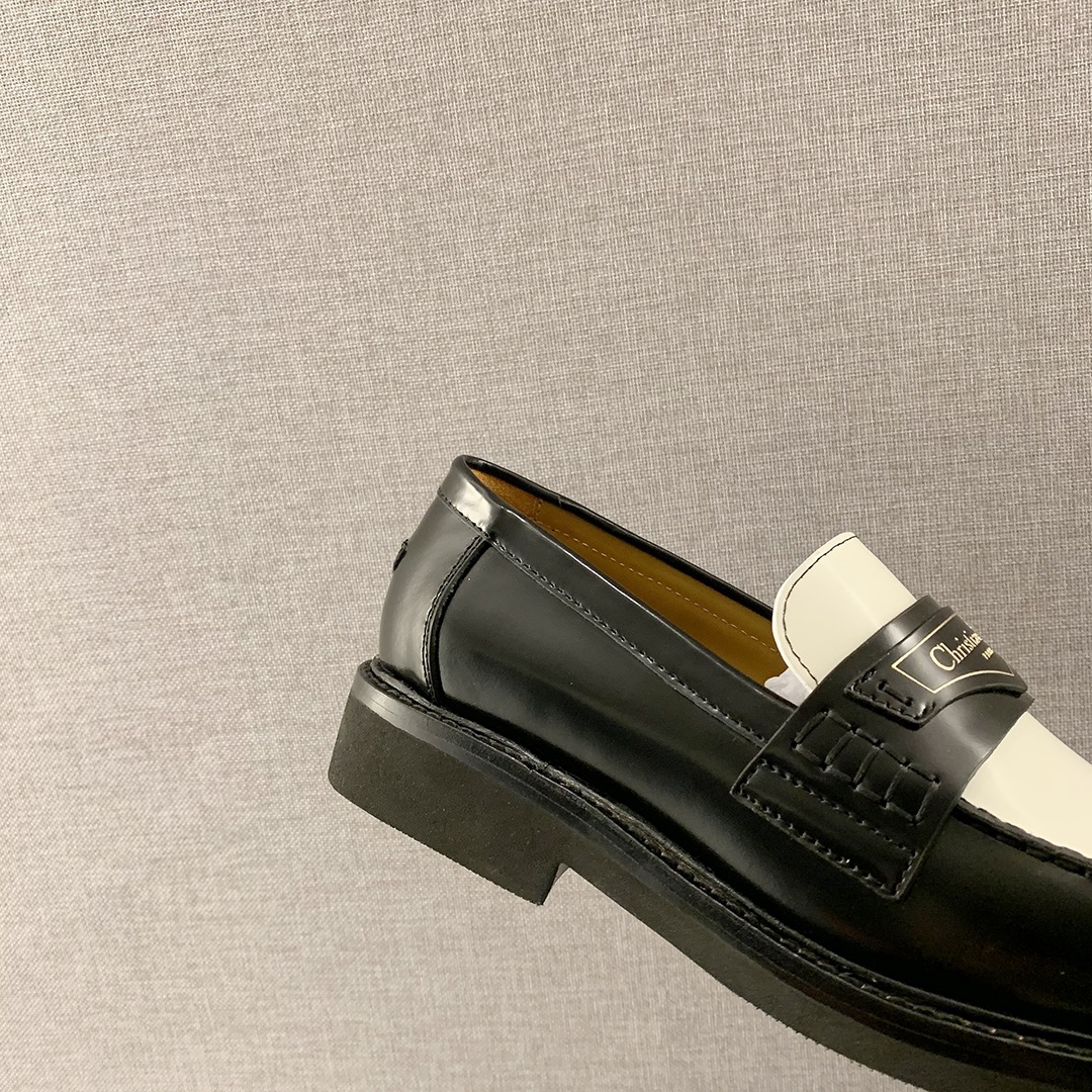 Dior CD Dior Boy Loafer Black And White For Women KDB759ACA_S11X