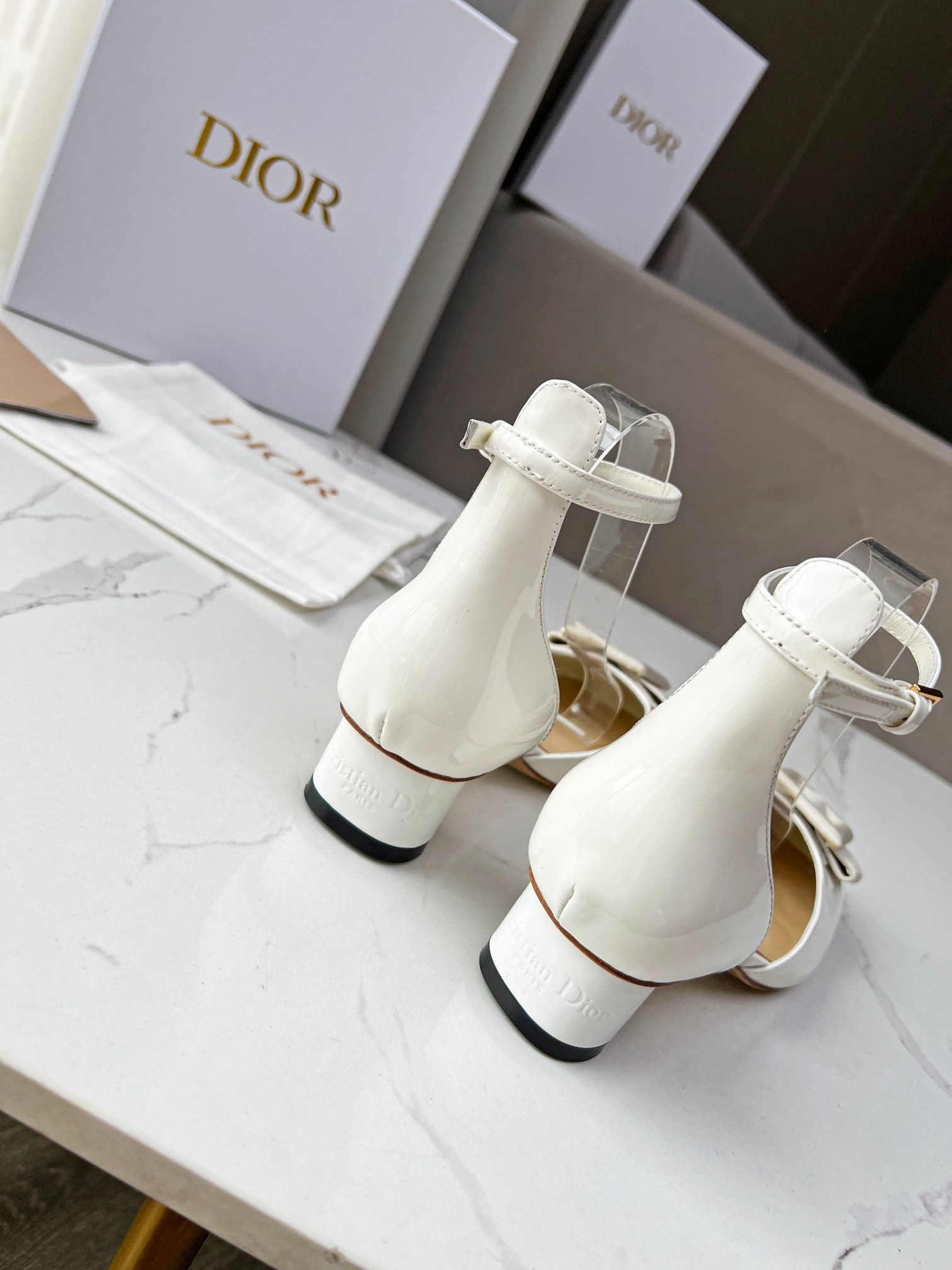 Dior CD Dior Idylle Ballet Pump White For Women 1.5 in / 3.5 cm