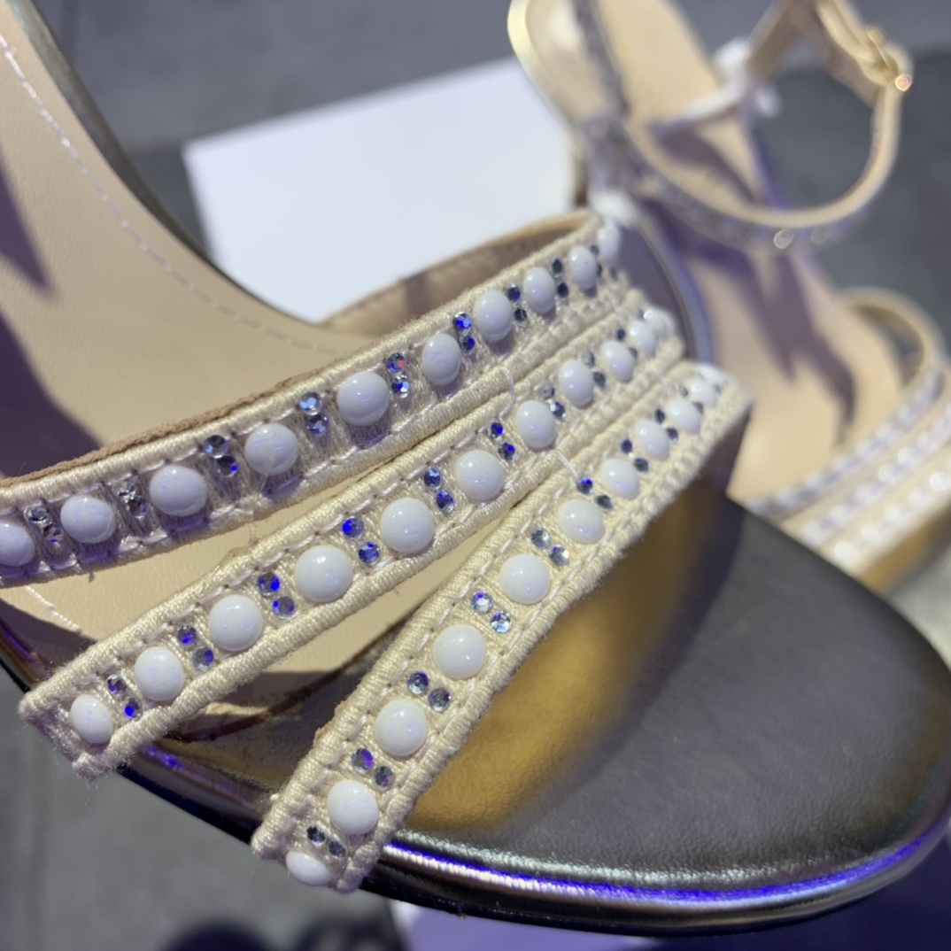 Dior CD Dway Heeled Sandal Gold For Women 2.5 in / 6.5 cm