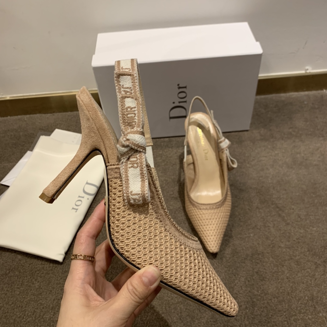 Dior CD J’Adior Slingback Pump Beige For Women 3.7 in / 9.5 cm