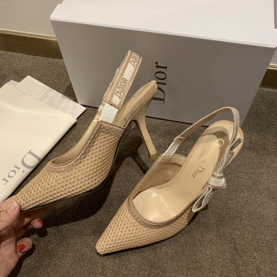 Dior CD J’Adior Slingback Pump Beige For Women 3.7 in / 9.5 cm