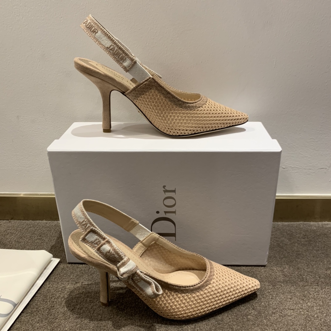 Dior CD J’Adior Slingback Pump Beige For Women 3.7 in / 9.5 cm