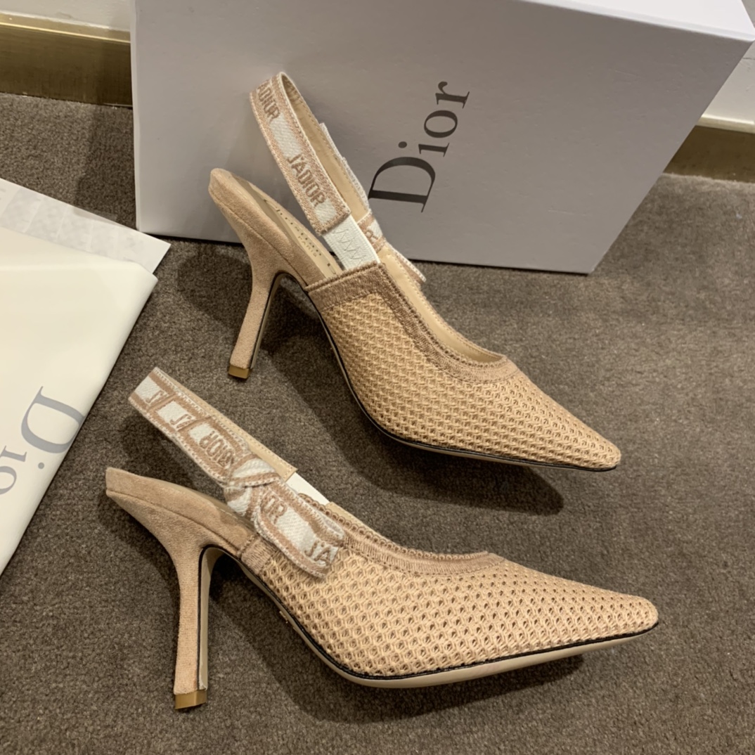 Dior CD J’Adior Slingback Pump Beige For Women 3.7 in / 9.5 cm