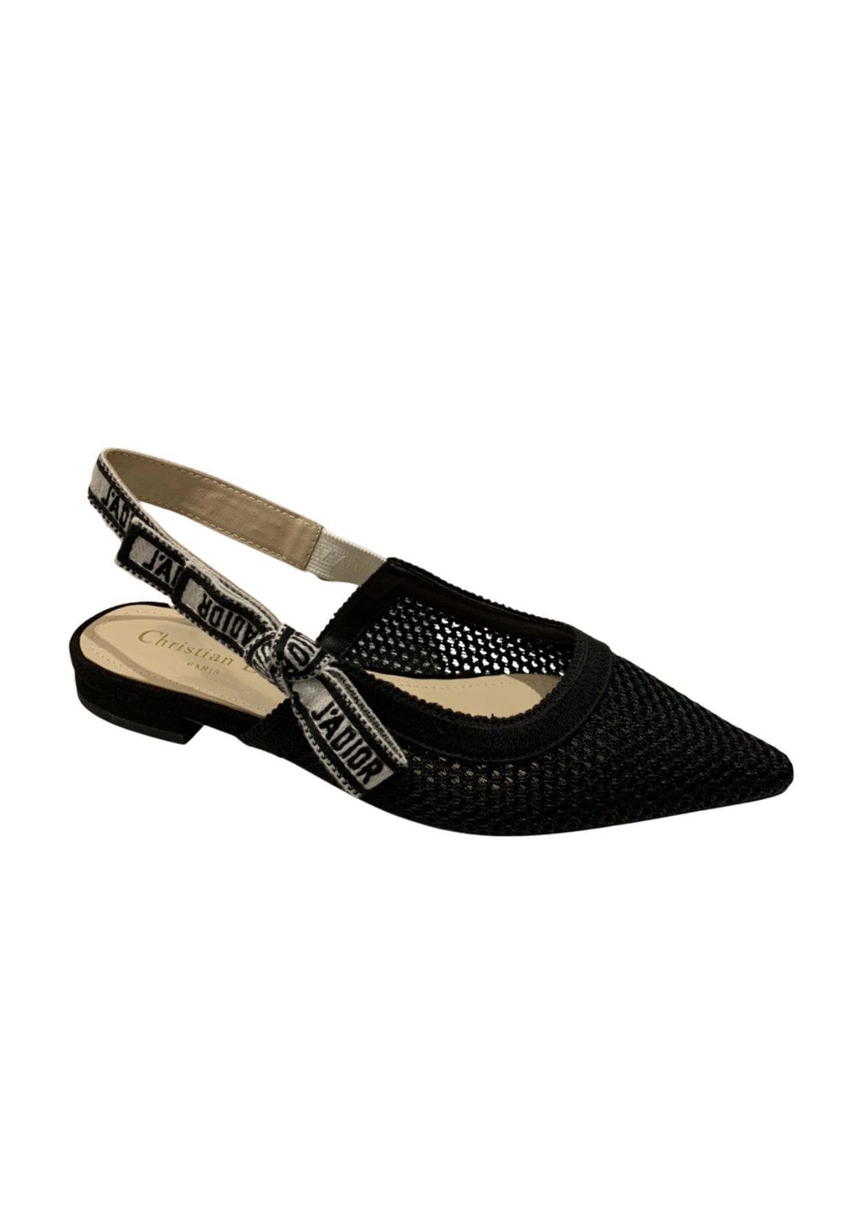 Dior CD J’Adior Slingback Pump Black For Women 0.6 in / 1.5 cm
