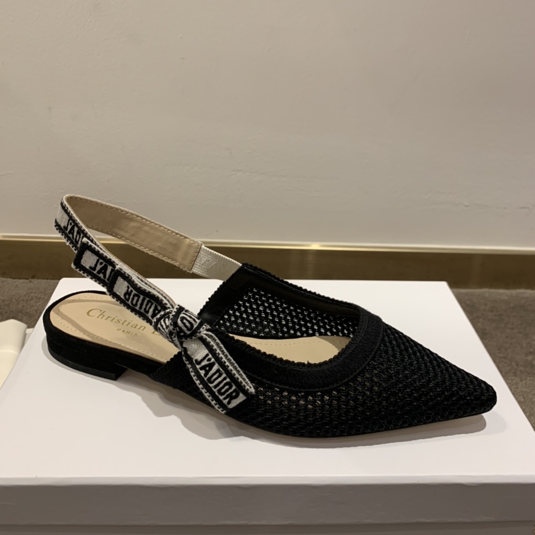 Dior CD J’Adior Slingback Pump Black For Women 0.6 in / 1.5 cm