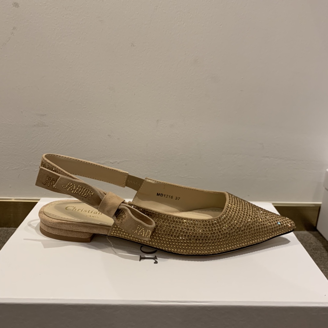 Dior CD J’Adior Slingback Pump Gold For Women 0.6 in / 1.5 cm