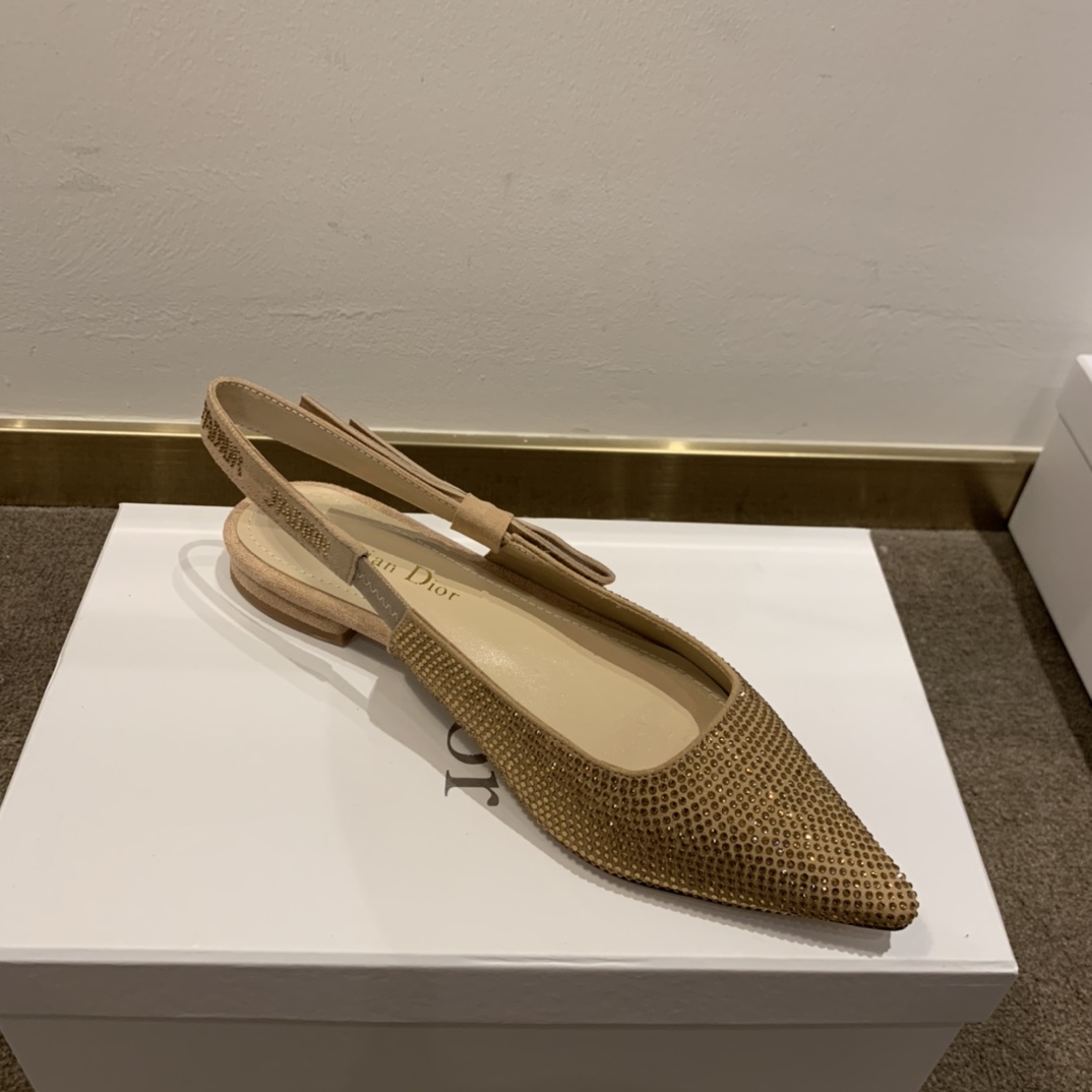 Dior CD J’Adior Slingback Pump Gold For Women 0.6 in / 1.5 cm