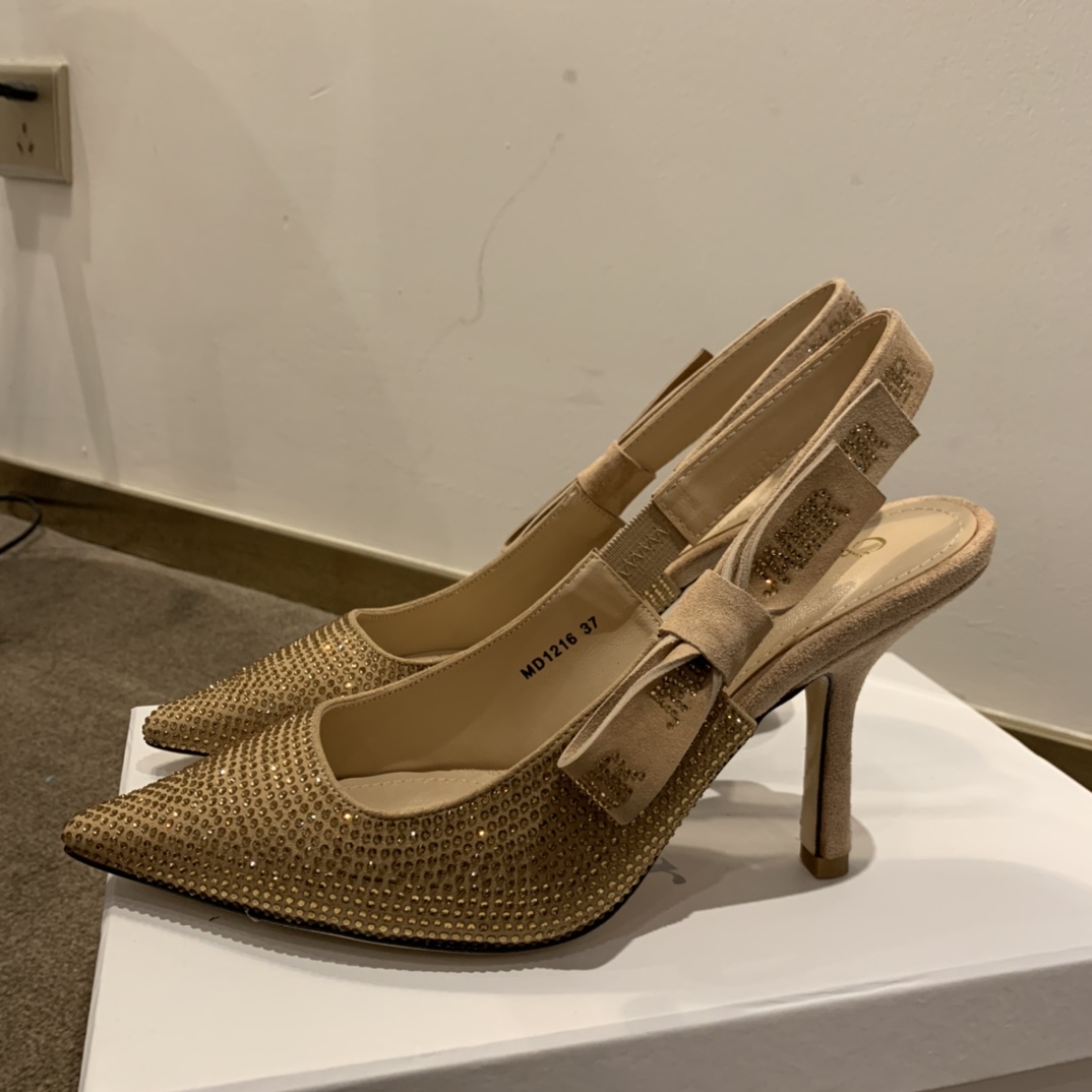 Dior CD J’Adior Slingback Pump Gold For Women 3.7 in / 9.5 cm
