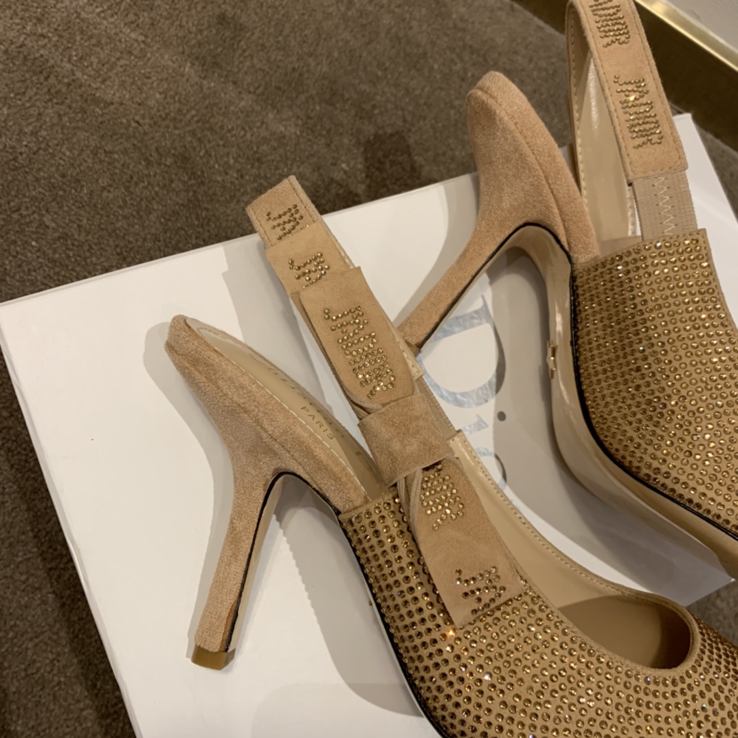 Dior CD J’Adior Slingback Pump Gold For Women 3.7 in / 9.5 cm