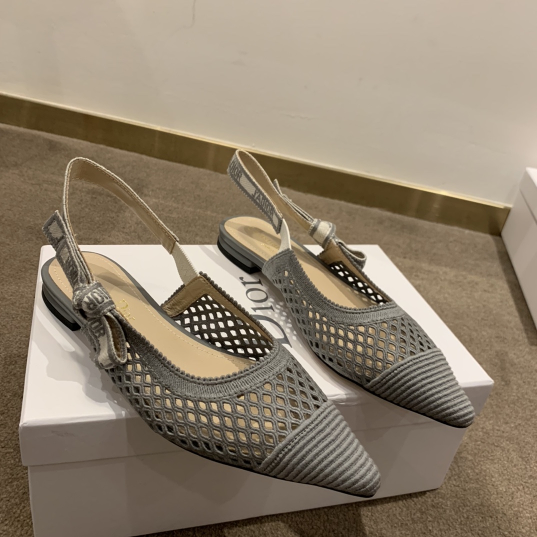 Dior CD J’Adior Slingback Pump Grey For Women 0.6 in / 1.5 cm