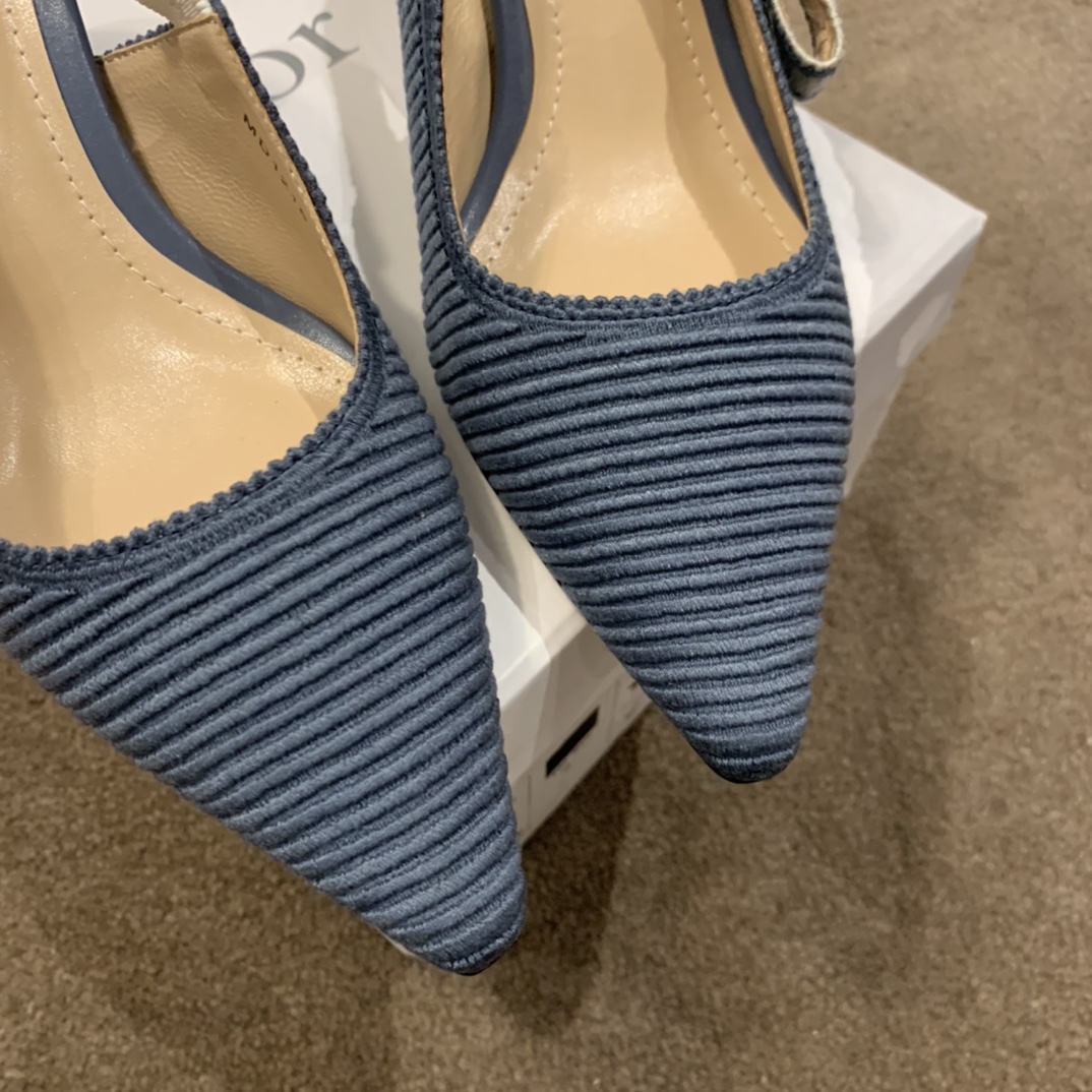 Dior CD J’Adior Slingback Pump Navy Blue For Women 2.6 in / 6.5 cm