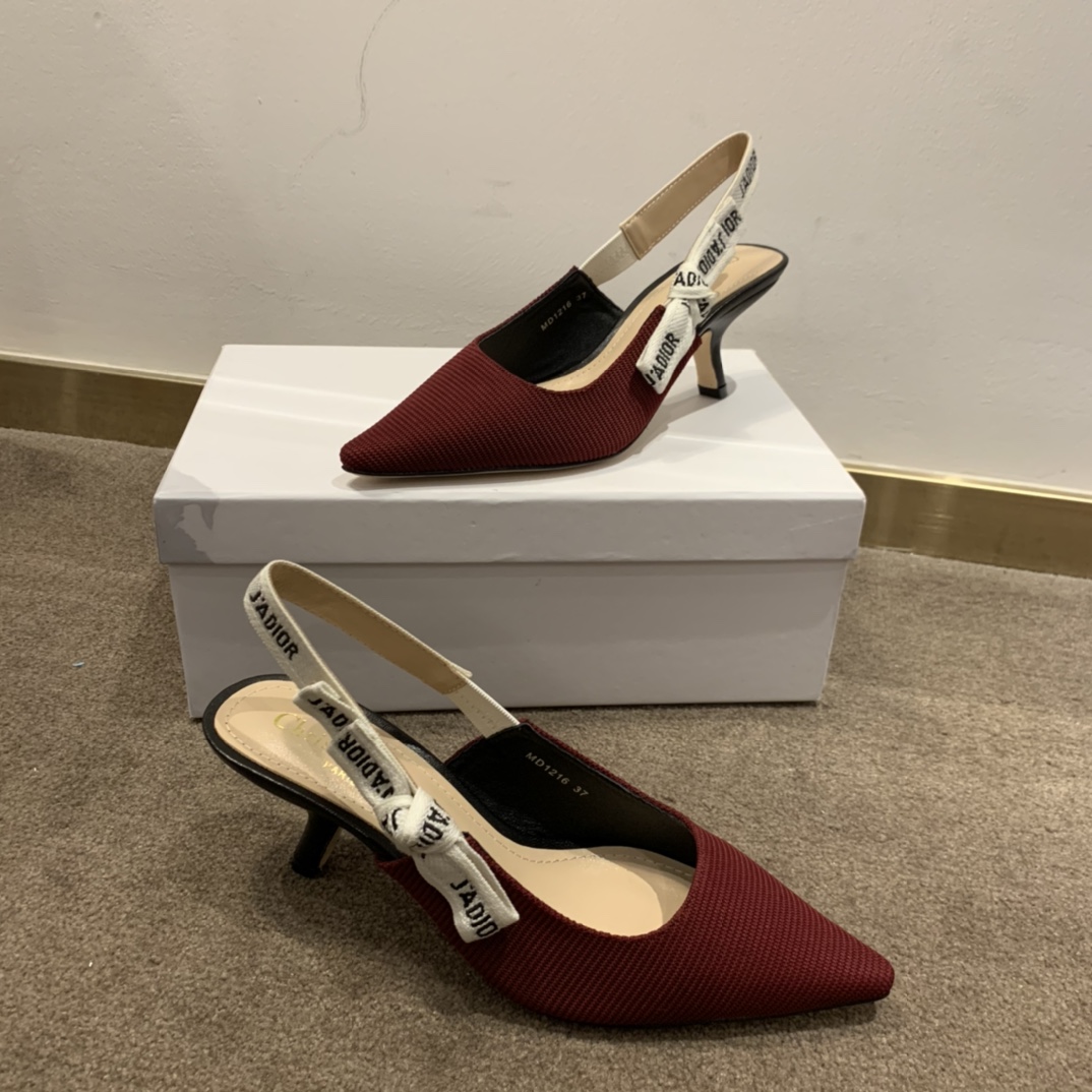 Dior CD J’Adior Slingback Pump Red For Women 2.6 in / 6.5 cm