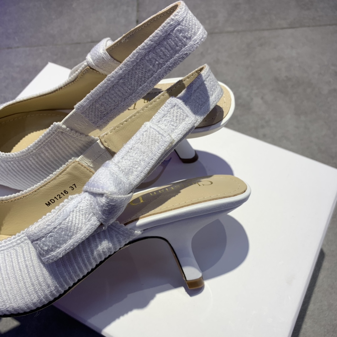 Dior CD J’Adior Slingback Pump White For Women 2.6 in / 6.5 cm
