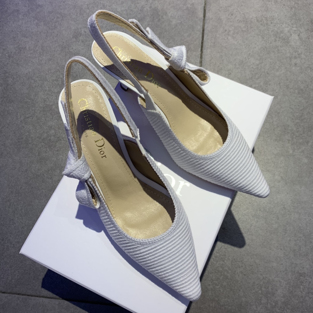 Dior CD J’Adior Slingback Pump White For Women 2.6 in / 6.5 cm