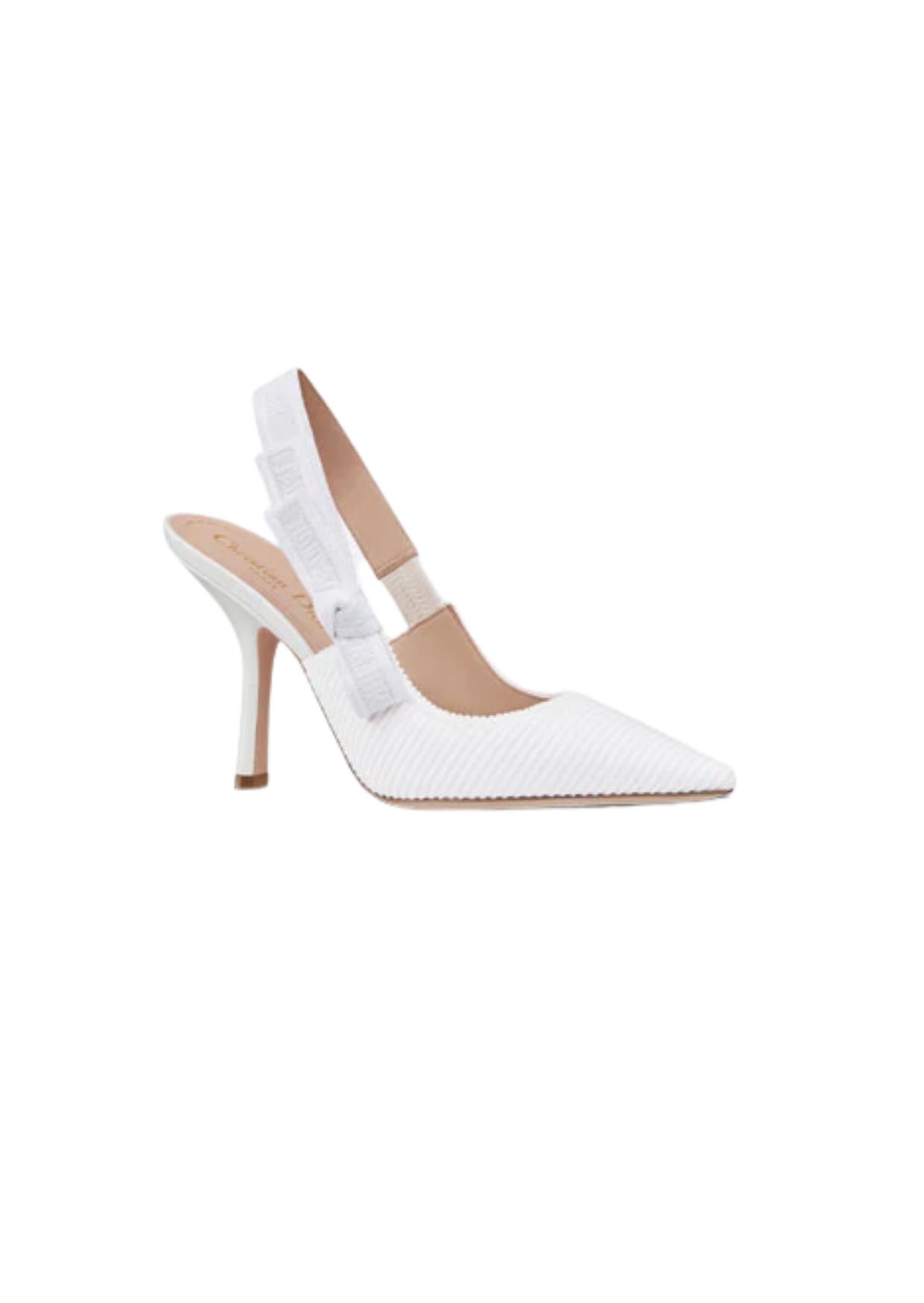 Dior CD J’Adior Slingback Pump White For Women 4 in / 10 cm KDP867EFR_S10W
