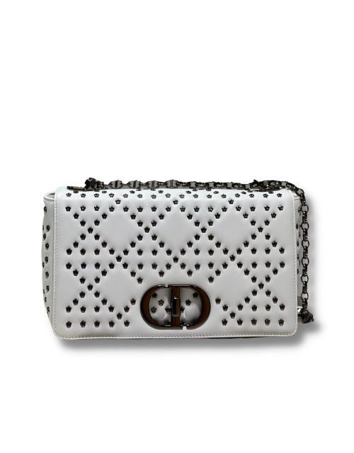 Dior Large Caro Bag White/Black For Women 11.5in/29cm