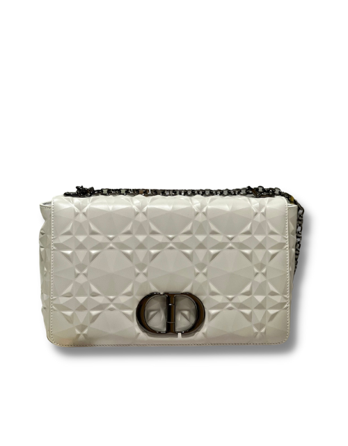 Dior Large Caro Bag White/Black For Women 11.5in/29cm