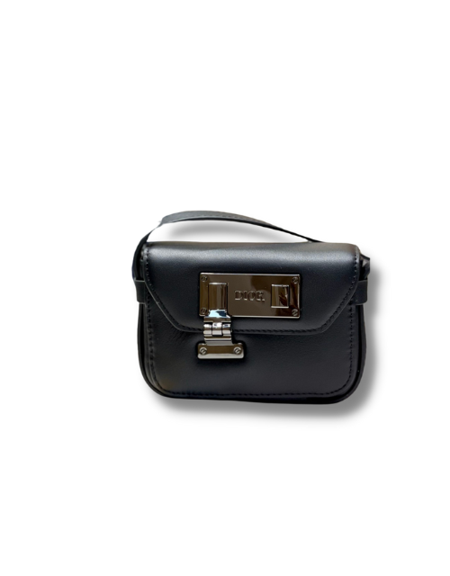 Dior Lock Messenger Pouch Black/Beige For Women 4.5in/11cm