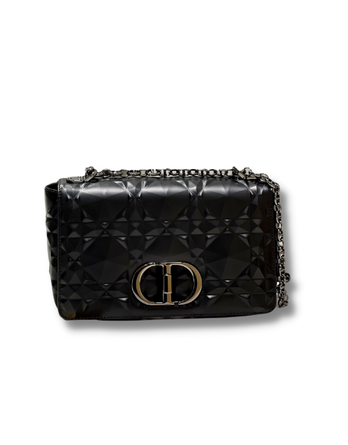 Dior Medium Caro Bag Black/White For Women 10in/25.5cm