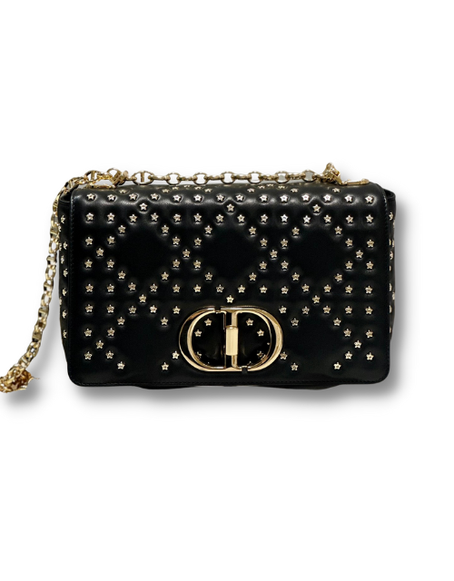 Dior Medium Caro Bag Black/White For Women 10in/25.5cm