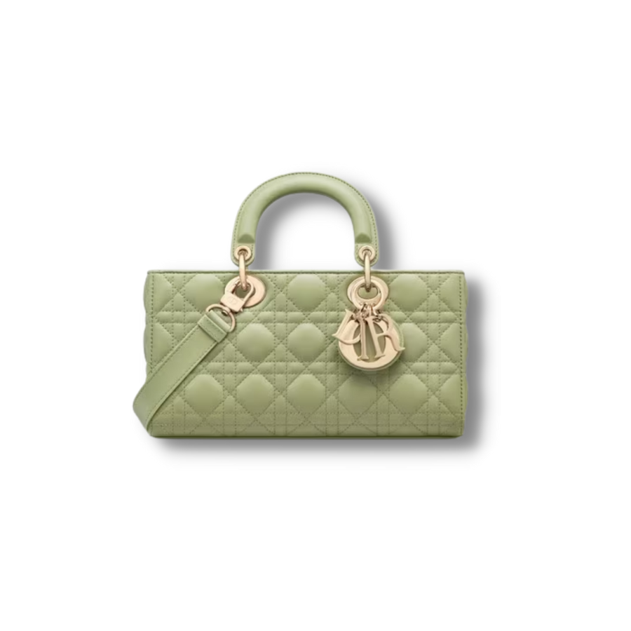 Dior Medium Lady D-Joy Bag Ethereal Green Cannage For WomenONGE_M73H