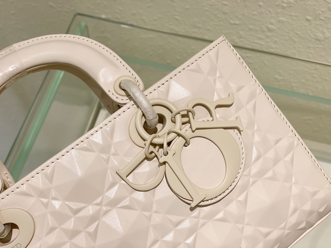 Dior Medium Lady D-joy Bag White/Grey/Beige/Black For Women 10in/26cmONGE_