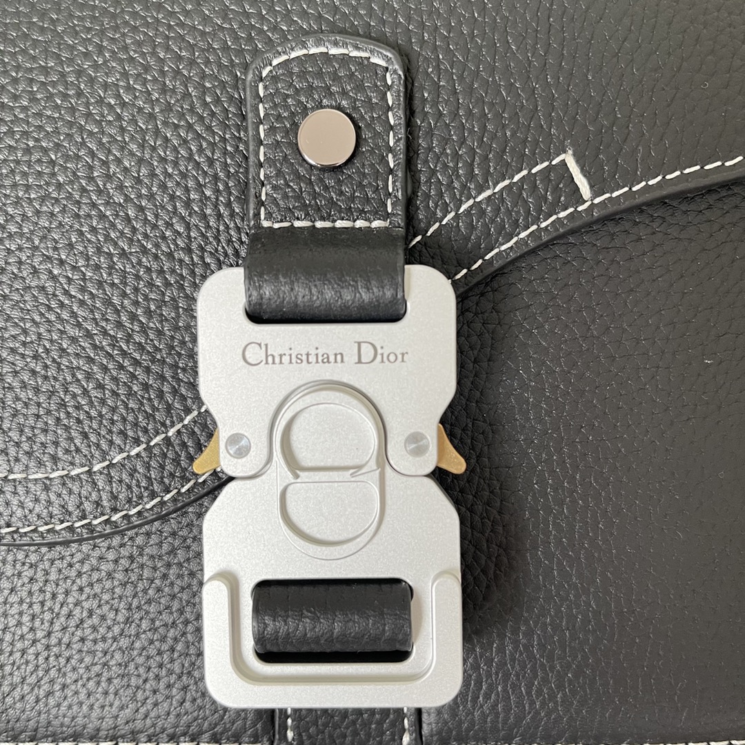 Dior Mini Saddle Bag With Strap Black For Women 9in/23cm 1ADPO049YKK_H00N