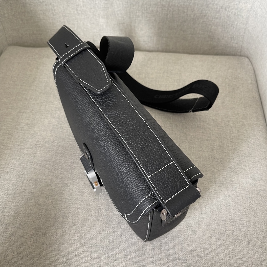 Dior Mini Saddle Bag With Strap Black For Women 9in/23cm 1ADPO049YKK_H00N