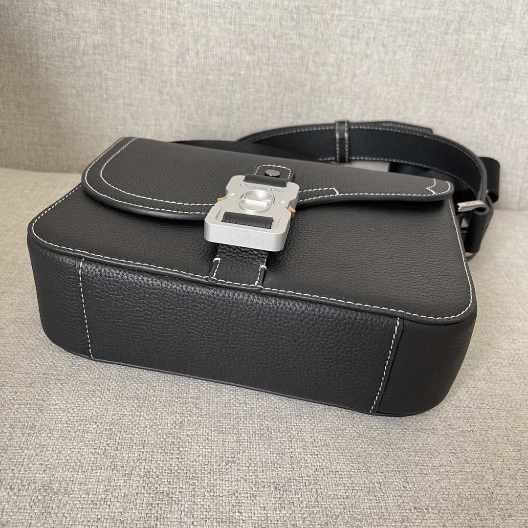 Dior Mini Saddle Bag With Strap Black For Women 9in/23cm 1ADPO049YKK_H00N