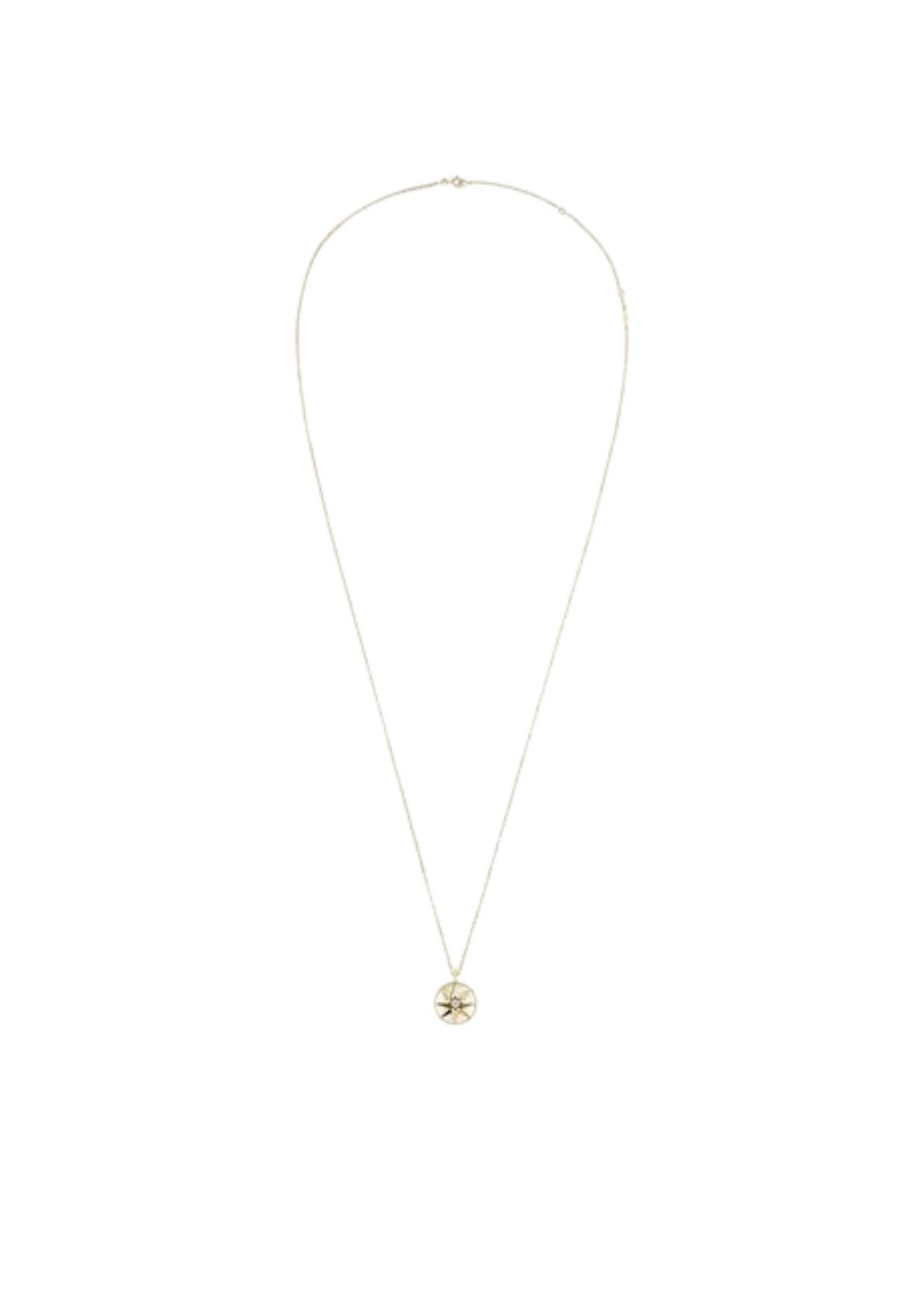 Dior Rose Des Vents Medallion Necklace Gold For Women JRDV95037_0000