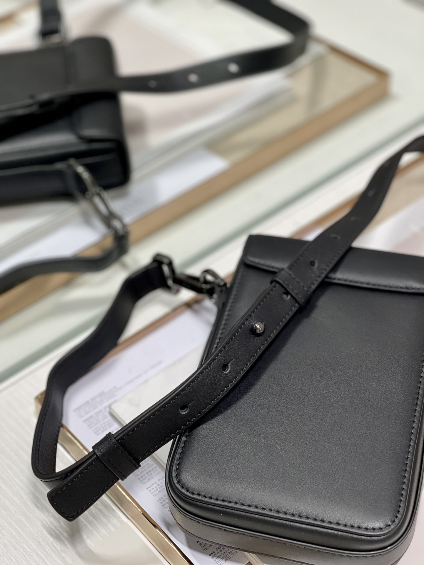 Dior Saddle Vertical Pouch With Strap Beige/Black For Women 8.5in/22cm 2ADCA446YKS_H27E