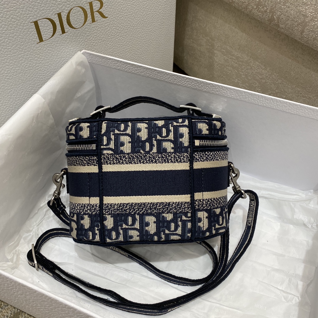 Dior Small Diortravel Vanity Case With Shoulder Strap Beige For Women 7.5in/18.5cm