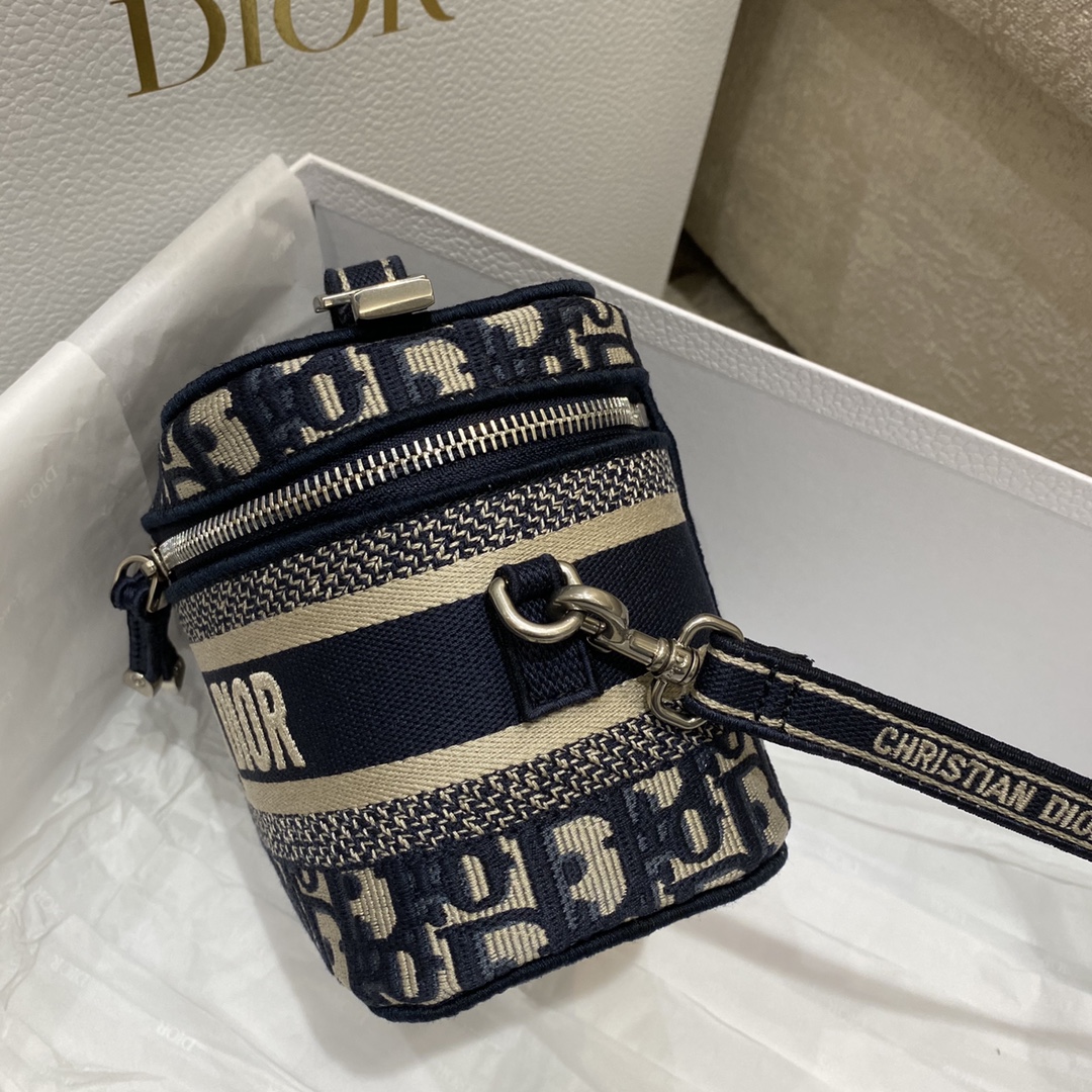 Dior Small Diortravel Vanity Case With Shoulder Strap Beige For Women 7.5in/18.5cm