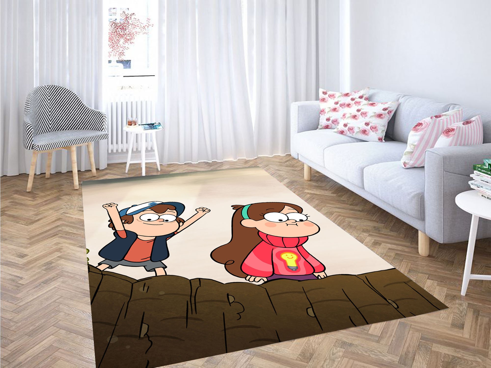 Dipper And Mabel Carpet Rectangle Rug