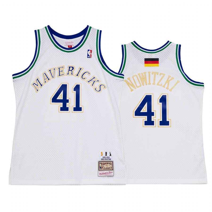 Dirk Nowitzki Mavericks #41 Retirement Jersey White The German Wunderkind