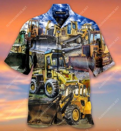 Dirt Never Hurt Bulldozer Hawaiian Shirt