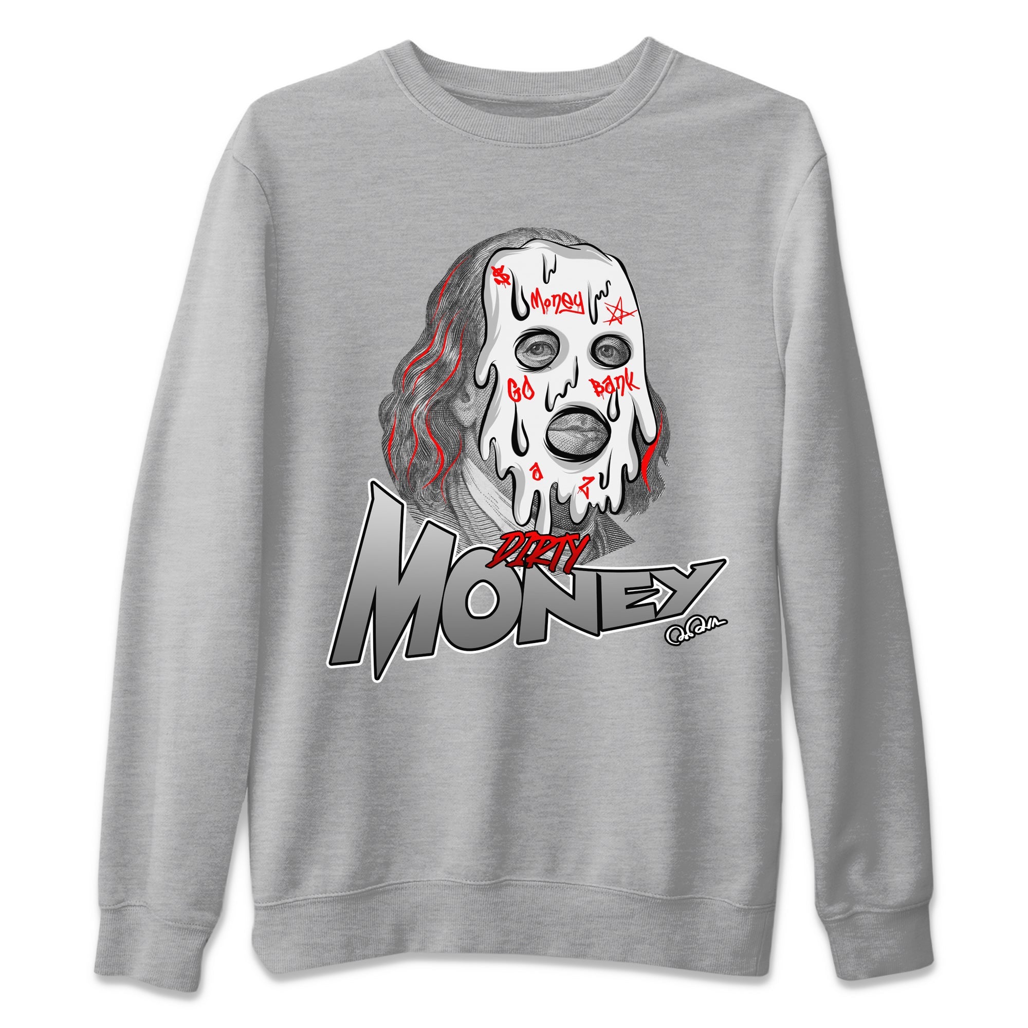 Dirty Money Unisex Sweater – Air Jordan 13 Wolf Grey, Sneakers Matching Sweater