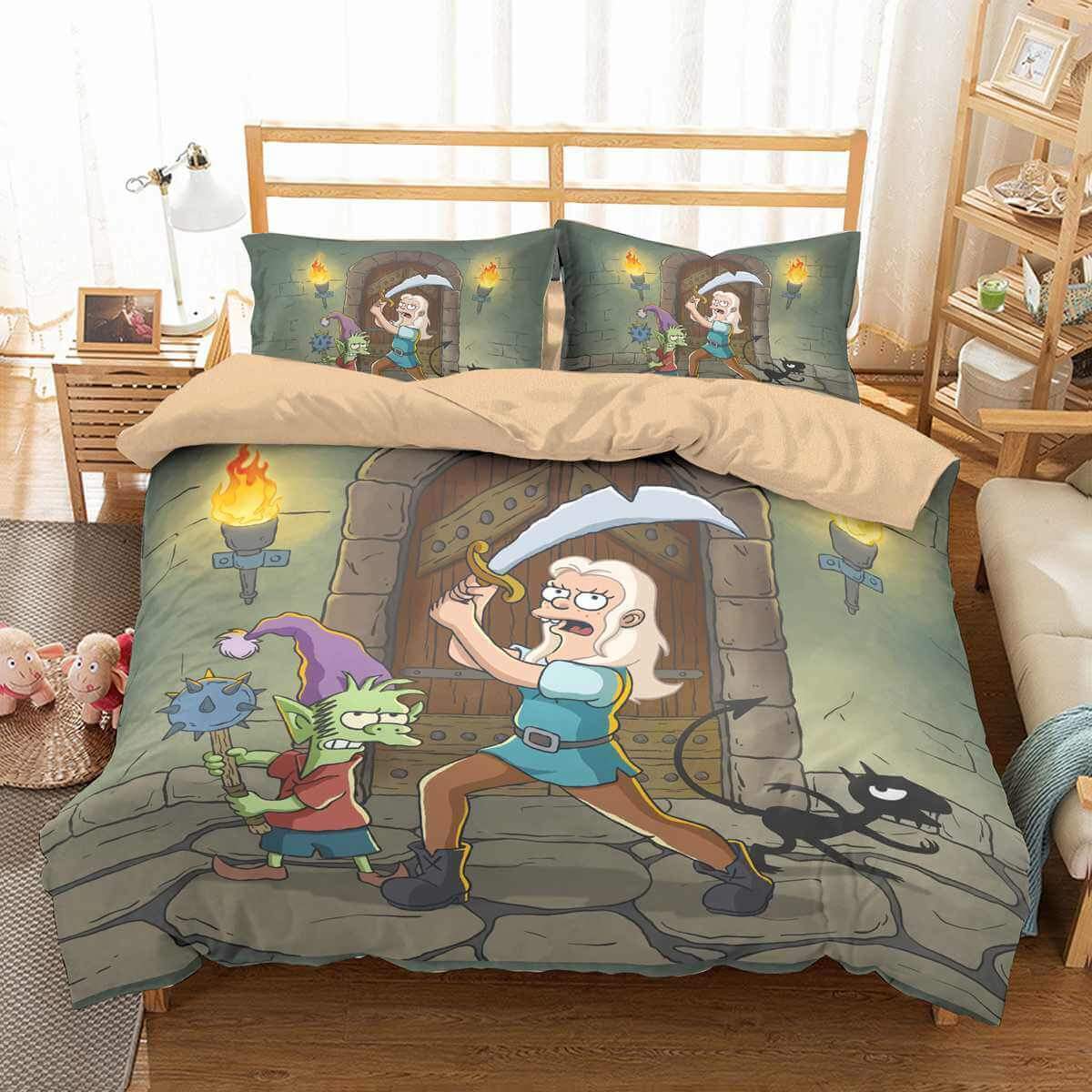 Disenchantment 3D Customized Duvet Cover Bedding Set
