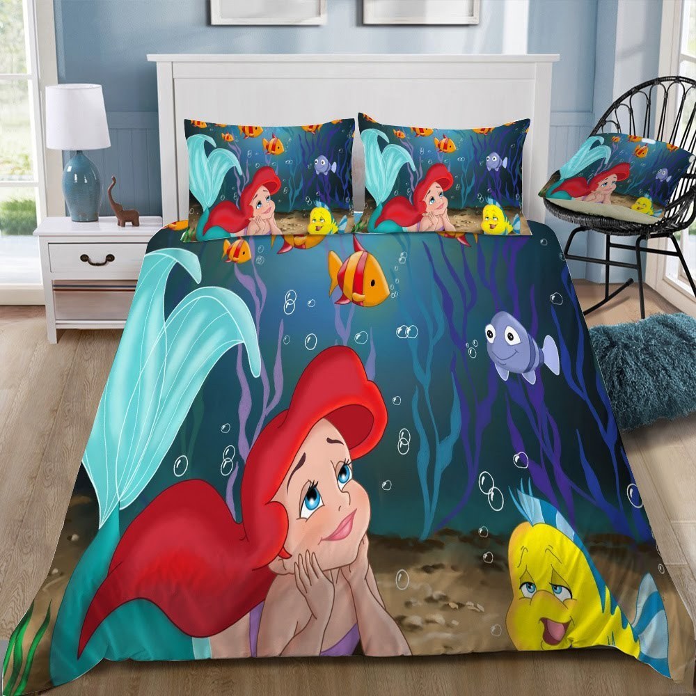 Disney Ariel 3D Customized Duvet Cover Bedding Set