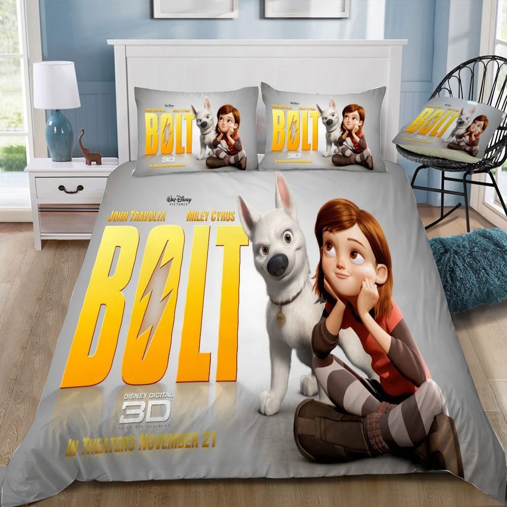 Disney Bolt 3D Customized Duvet Cover Bedding Set