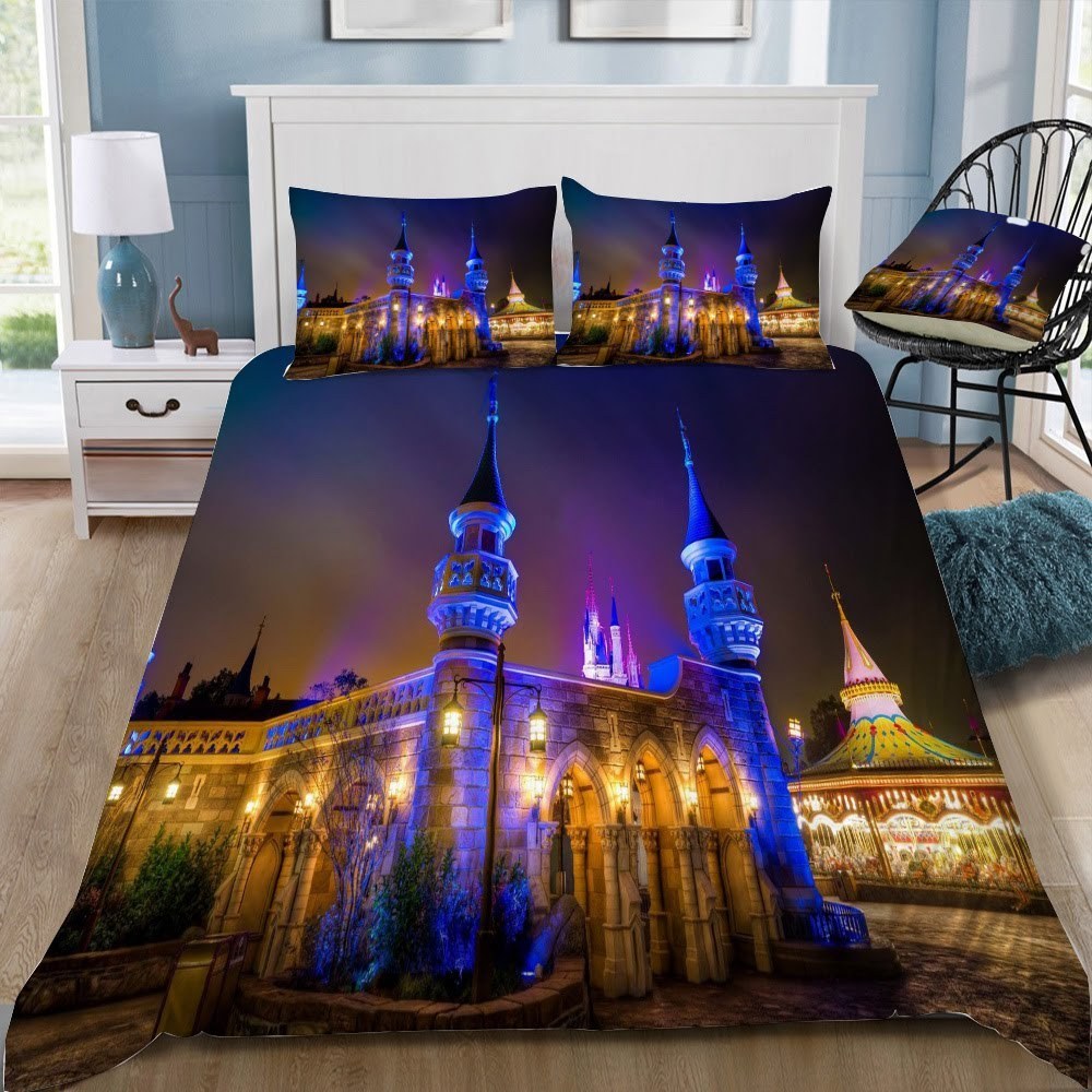 Disney Castle 16 3D Customized Duvet Cover Bedding Set